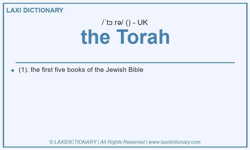 Definition the Torah in British English