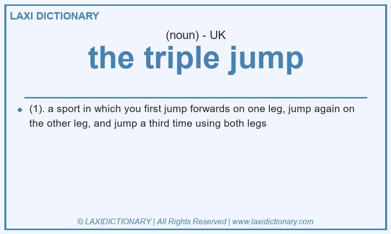 Definition the triple jump in British English
