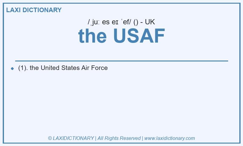 Definition the USAF in British English