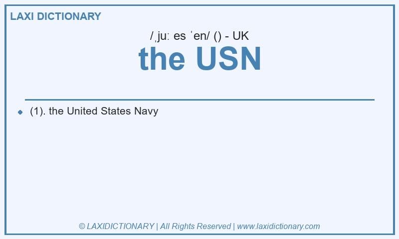 Definition the USN in British English