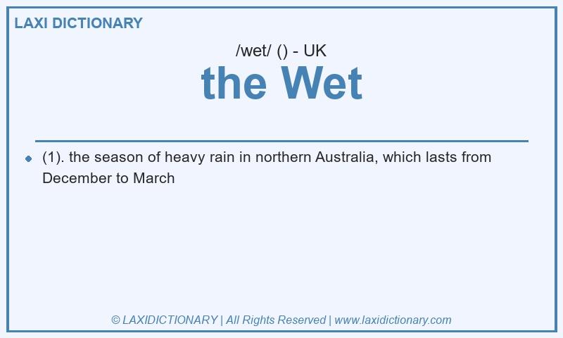 Definition the Wet in British English