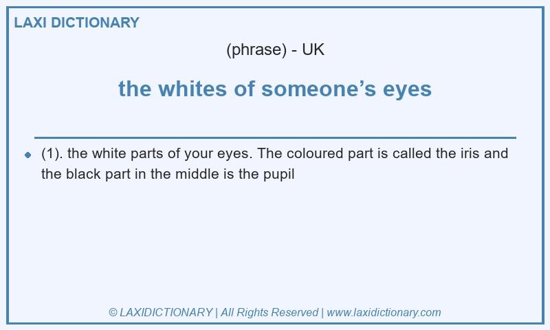 Definition the whites of someone’s eyes in British English