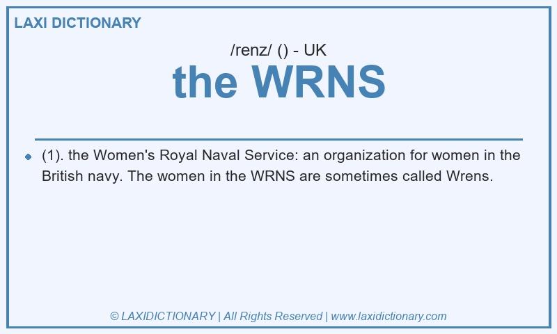 Definition the WRNS in British English
