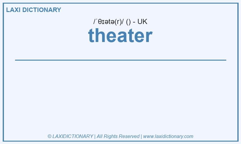 Definition theater in British English