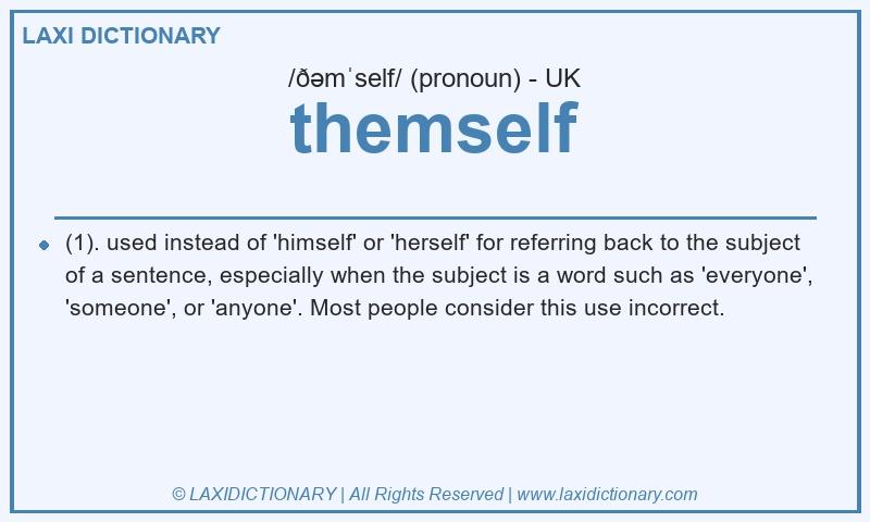Definition themself in British English