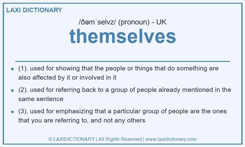 Definition themselves in British English