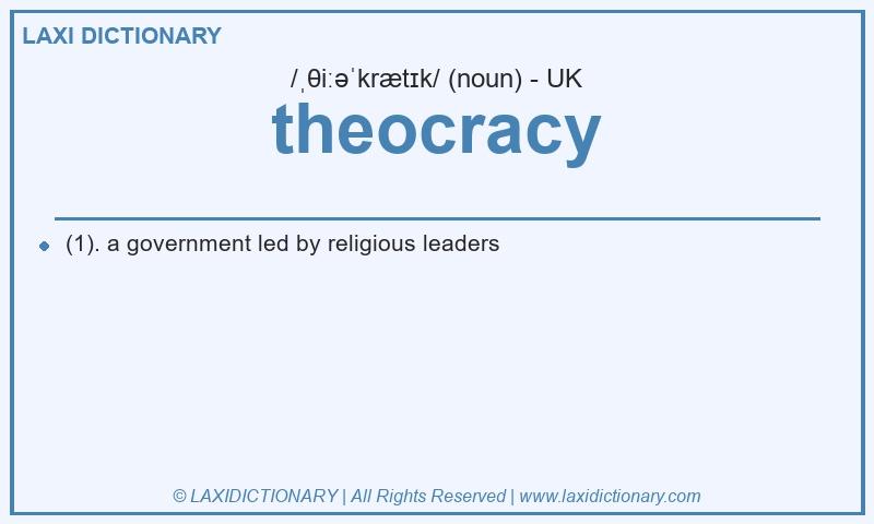 Definition theocracy in British English