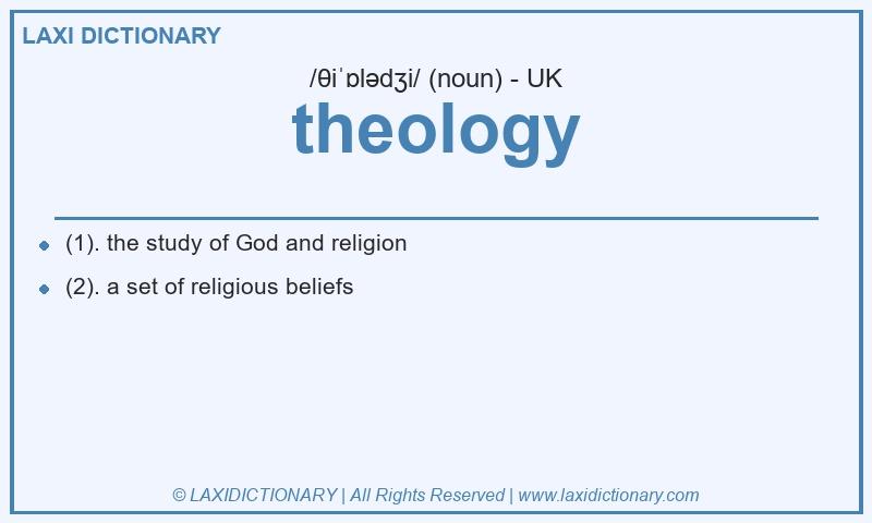 Definition theology in British English