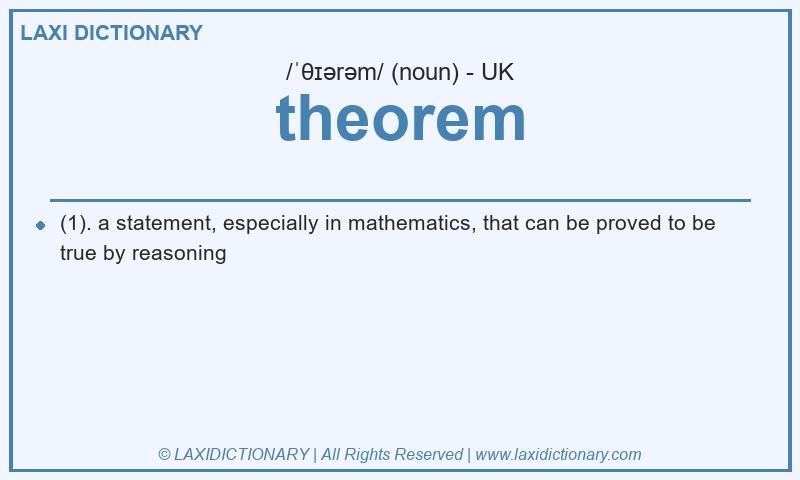 Definition theorem in British English