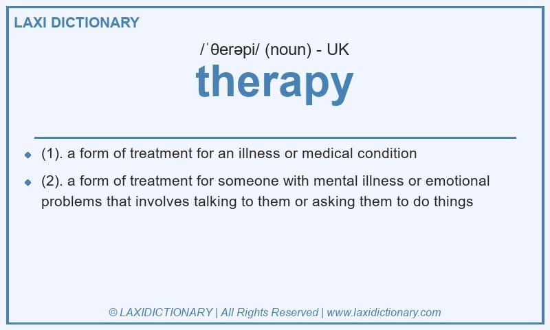 Definition therapy in British English