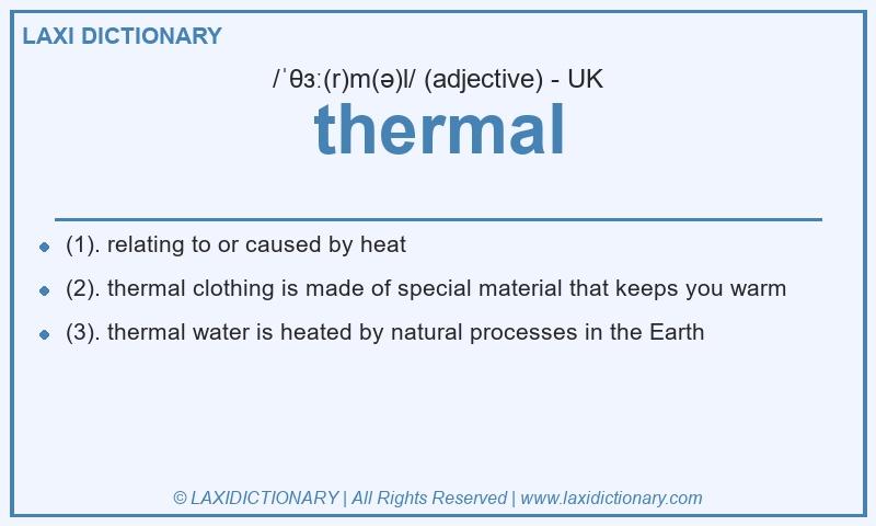 Definition thermal in British English