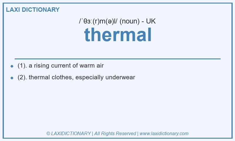 Definition thermal in British English