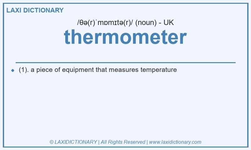 Definition thermometer in British English