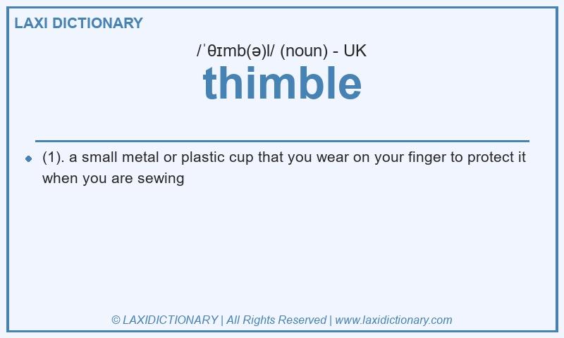 Definition thimble in British English