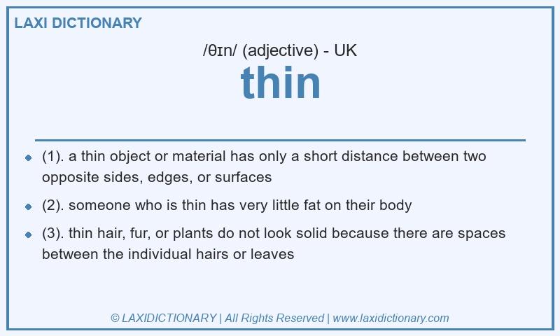 Definition thin in British English