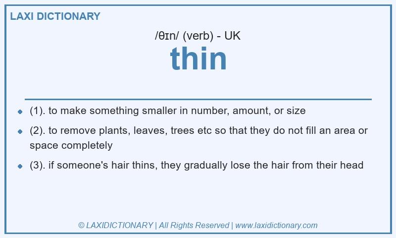 Definition thin in British English