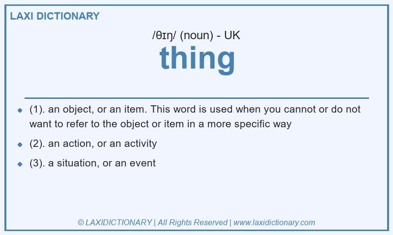 Definition thing in British English