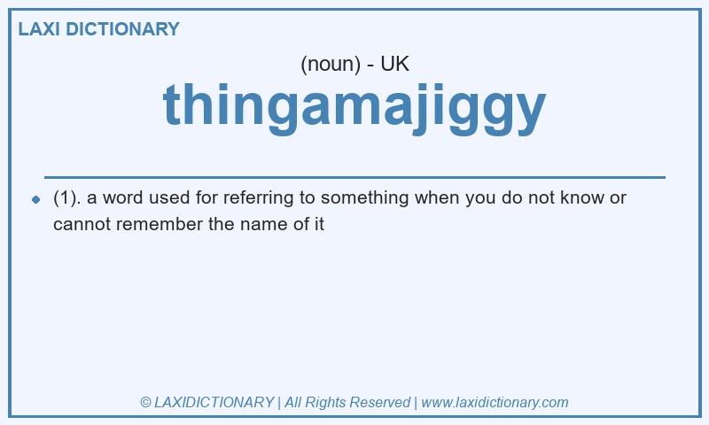 Definition thingamajiggy in British English