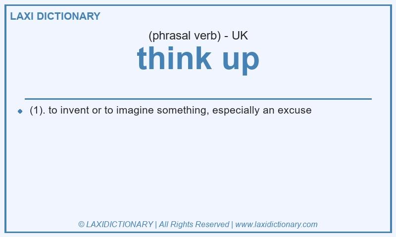 Definition think up in British English