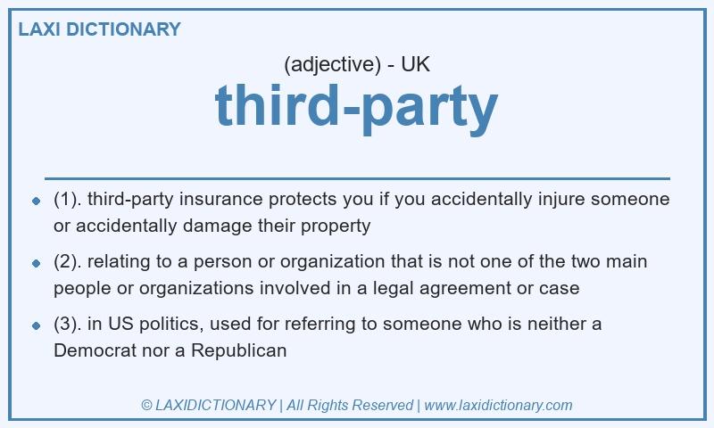 Definition third-party in British English