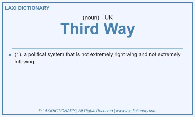 Definition Third Way in British English