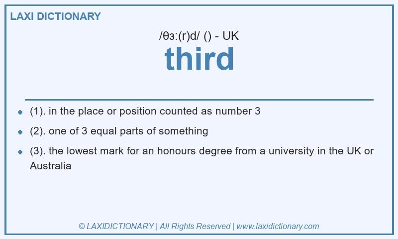 Definition third in British English