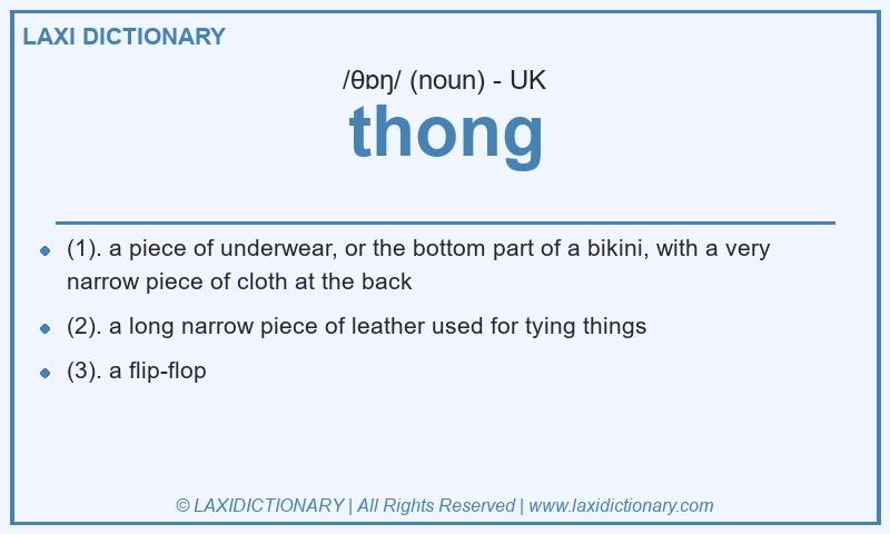 Definition thong in British English