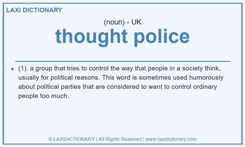Definition thought police in British English