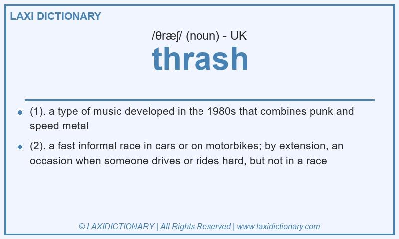 Definition thrash in British English