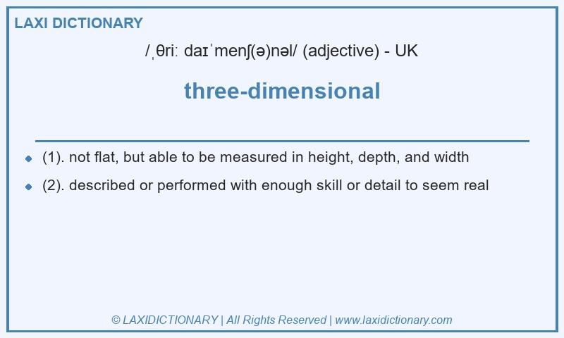 Definition three-dimensional in British English