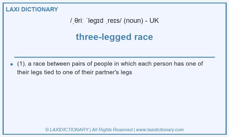 Definition three-legged race in British English