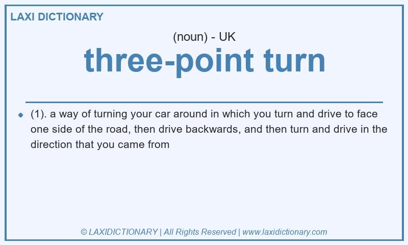 Definition three-point turn in British English