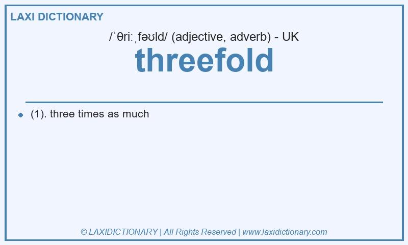 Definition threefold in British English