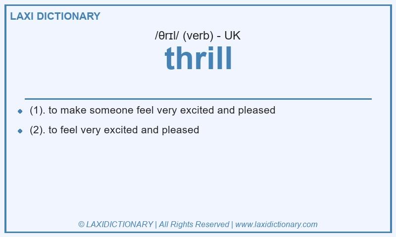 Definition thrill in British English