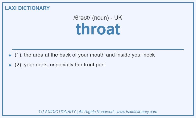 Definition throat in British English