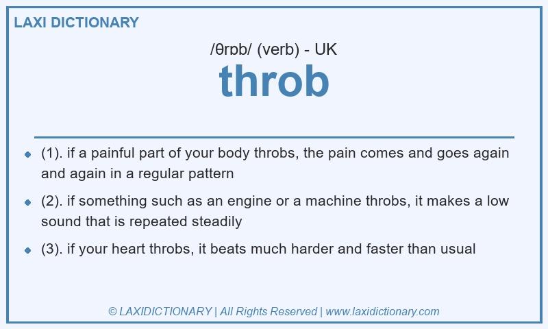 Definition throb in British English