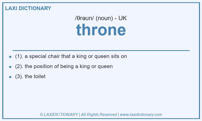 Definition throne in British English
