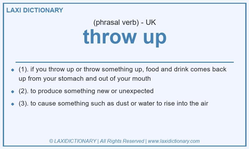 Definition throw up in British English