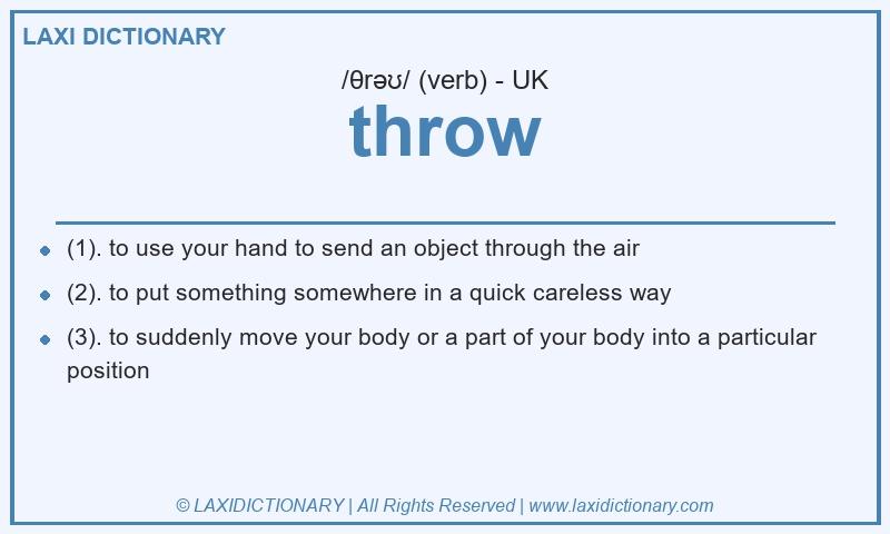 Definition throw in British English