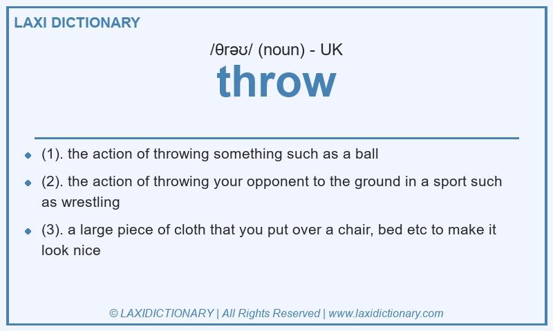 Definition throw in British English