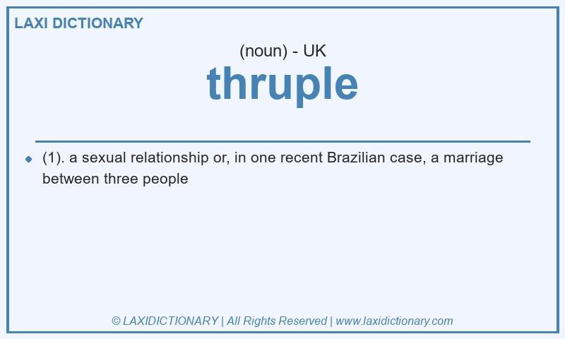 Definition thruple in British English