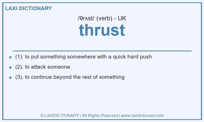 Definition thrust in British English