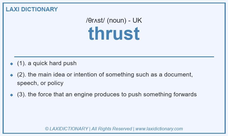 Definition thrust in British English