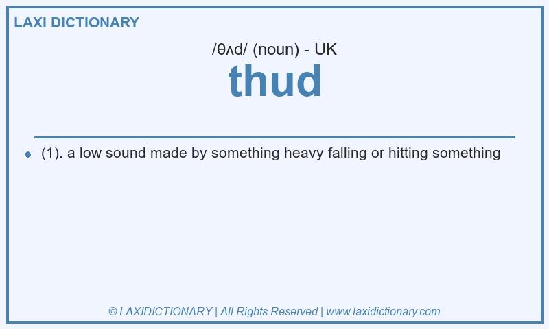 Definition thud in British English