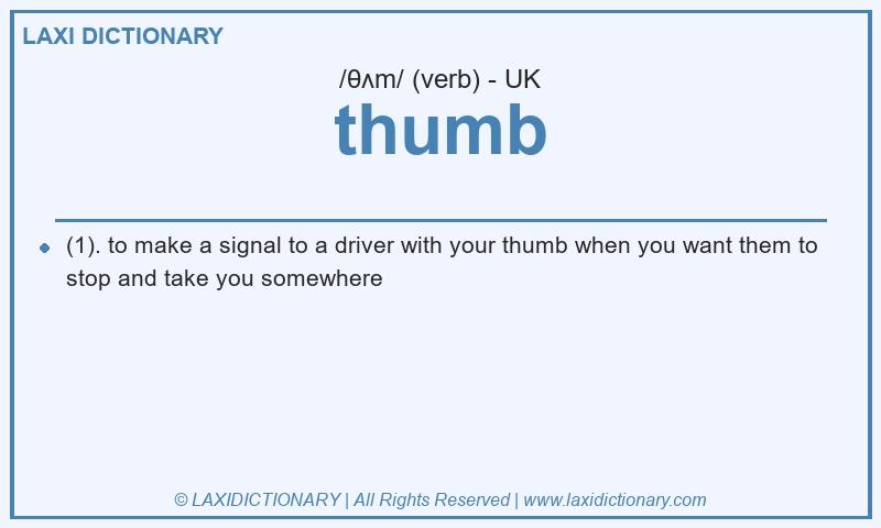 Definition thumb in British English