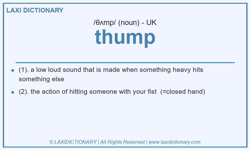 Definition thump in British English