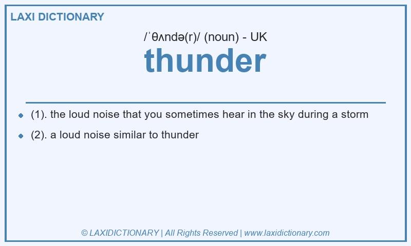 Definition thunder in British English