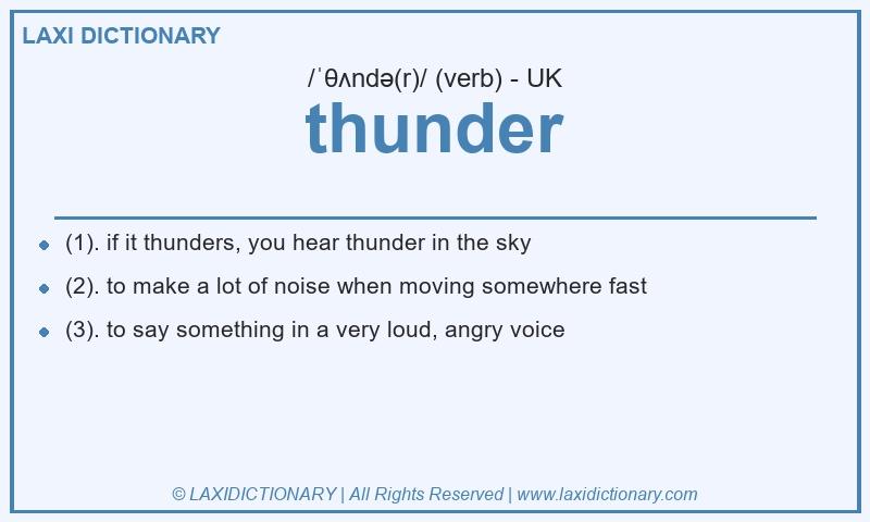 Definition thunder in British English