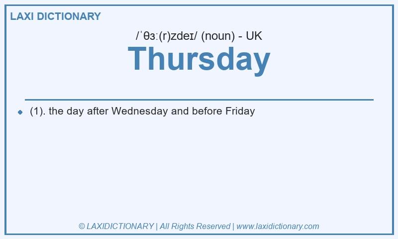 Definition Thursday in British English