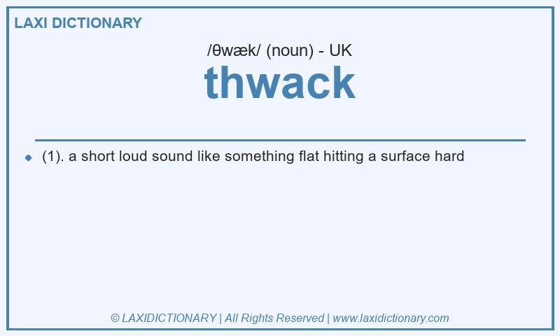 Definition thwack in British English
